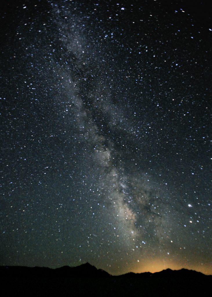 Milky Way arching over the landscape
