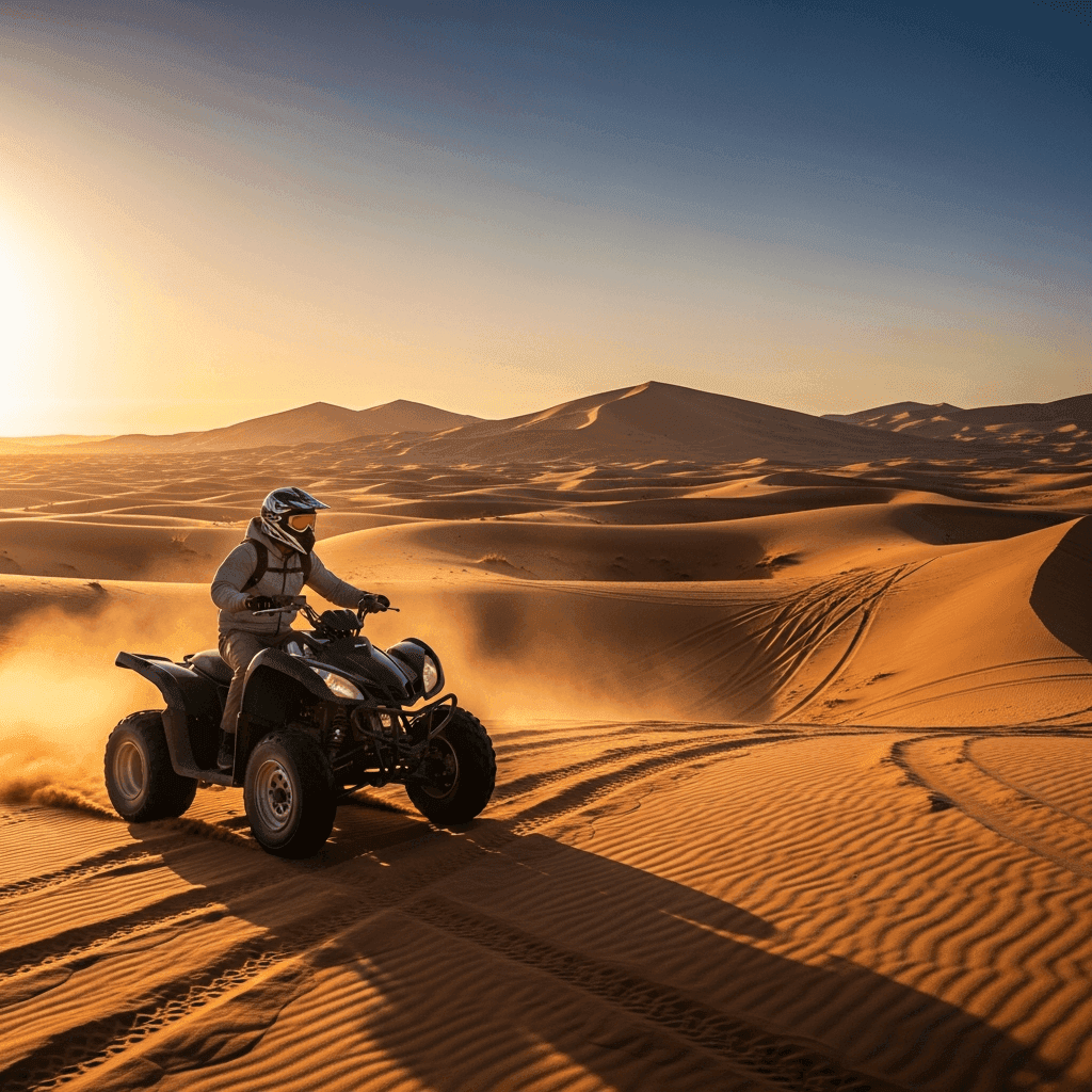Quad biking in the desert